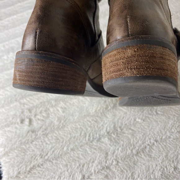 COPY - Matisse Harley Brown Tan Leather Moto Buckle Boots Mid Calf Women’s 8M - Picture 5 of 14